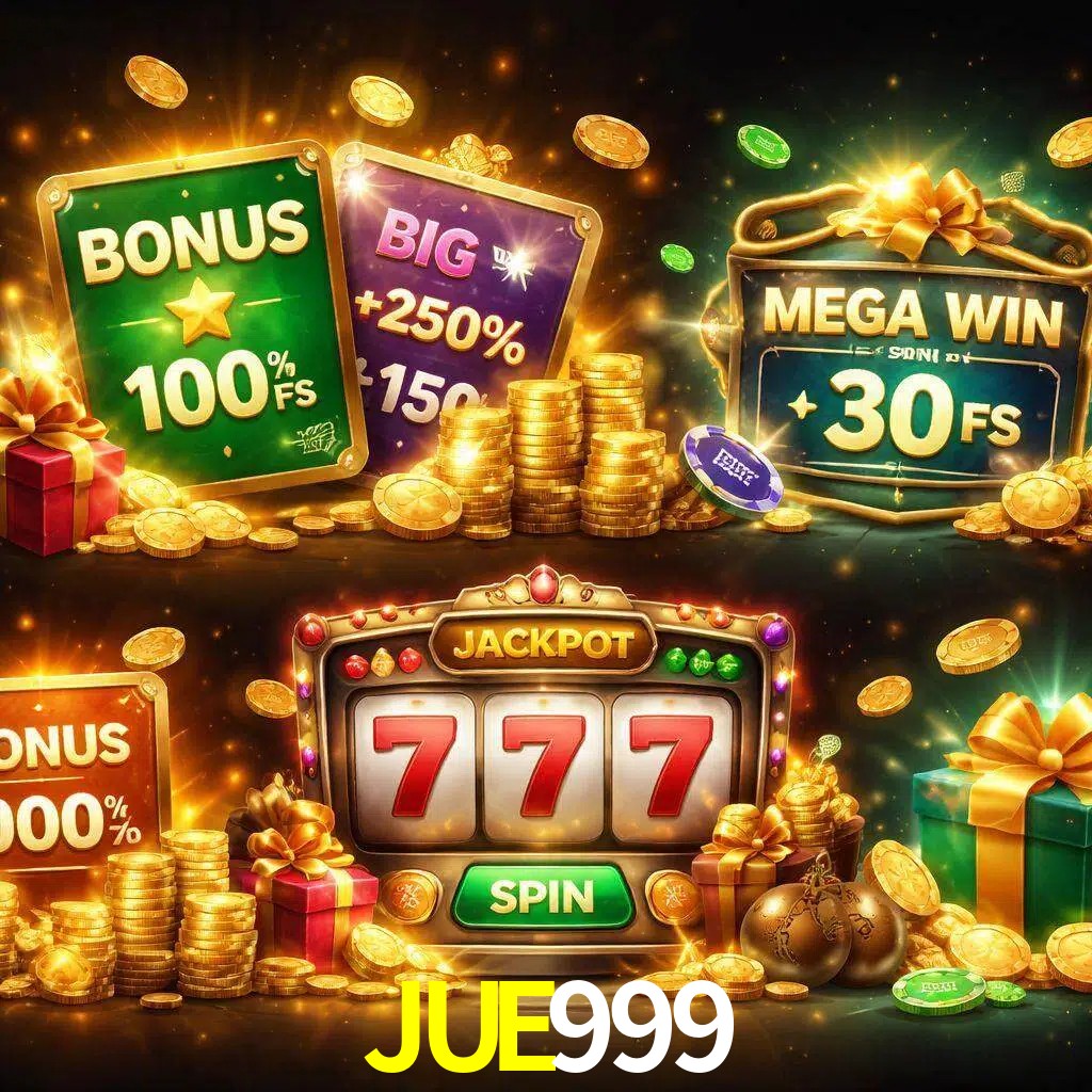 Tipos de bonos JUE999 incluyendo recompensas de bienvenida y promociones continuas